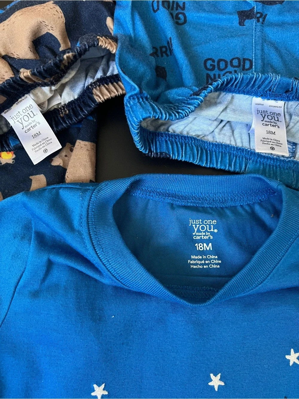 Blue Bear Kids Pajama Set - Short Sleeve Tee & Two Bottoms